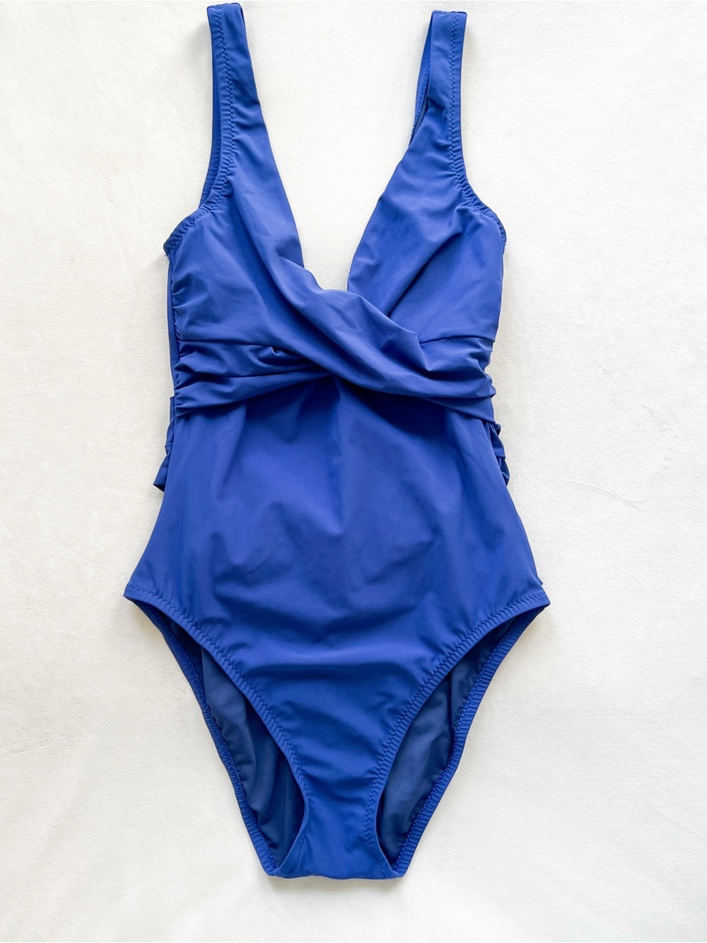 SHAN Royal Blue Twist-Front One-Piece Swimsuit - Size 6